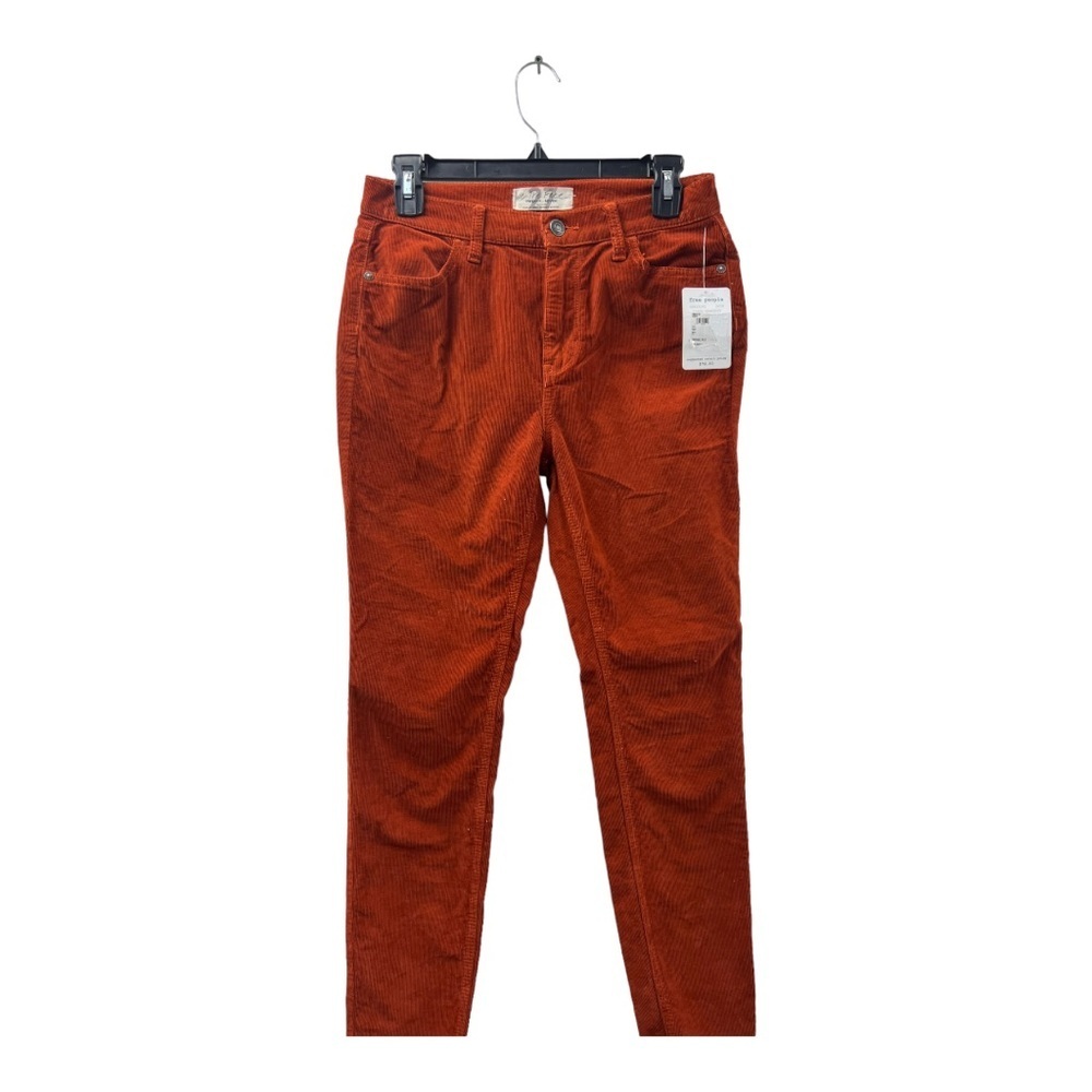- Free people corduroy pants size 27  fired chestnut ( orang / brown) NWT